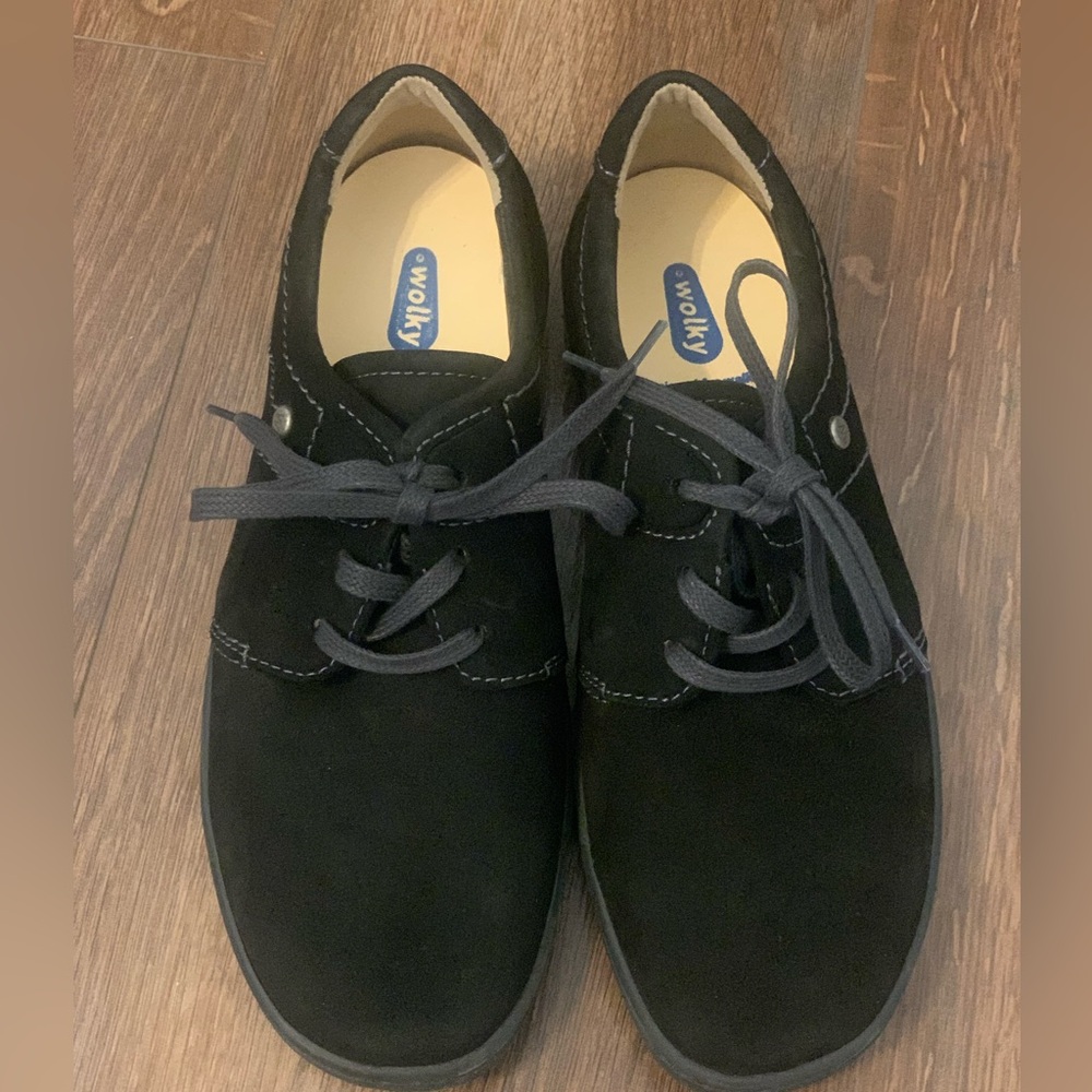 Wolky Artemis Black Lace Up Shoes Womens Sz 9 EU 40 Nature 2.0 Sneakers NEW